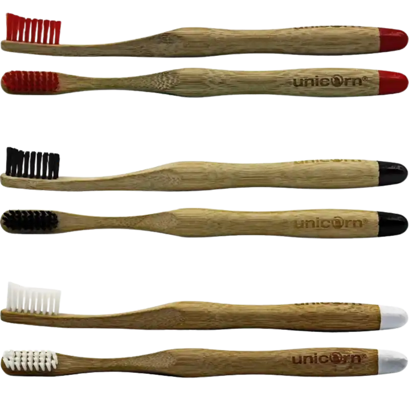 Zertifiziert unicorn® Bambus Zahnbürste weiß – weich