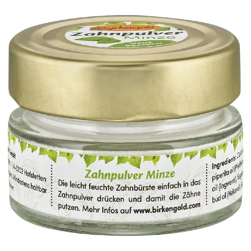 Top-Preis Zahnpulver Minze im Glas, 30 gr