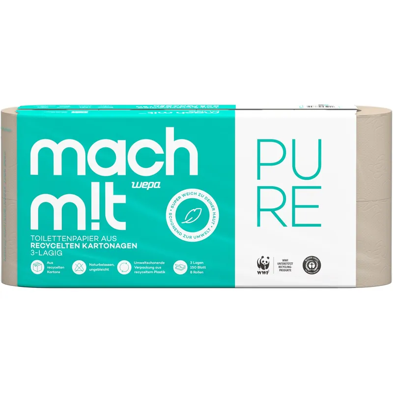 mach m!t 8×150 3ply RCN, CHEP 27 colli a 7 CU 8 Stück Echt