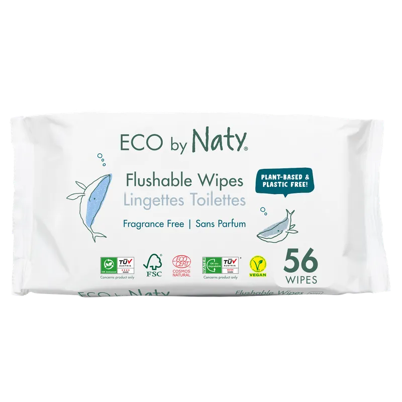 Eco by Naty Feuchttücher unparfümiert, herabspülbar 3 x 56 Stück Schnäppchen