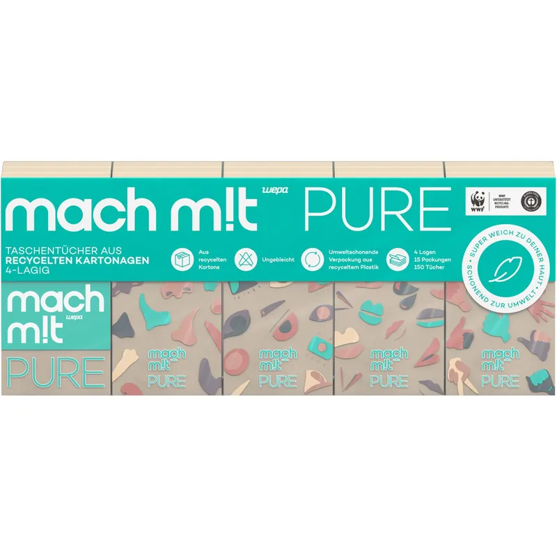mach m!t Taschentücher 4lg., 15×10 4ply RCN 15 x 15 Stück Online Kaufen