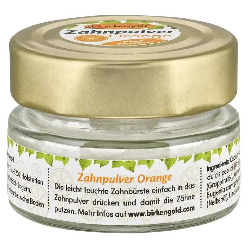 Im Trend Zahnpulver Orange im Glas, 30 gr