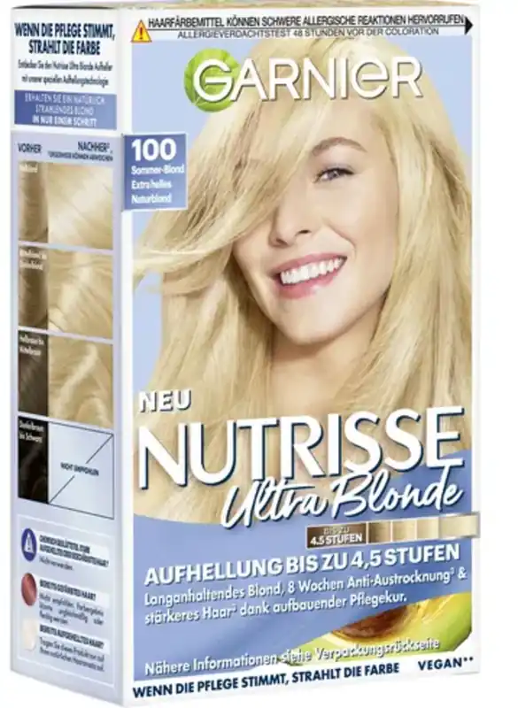 Nutrisse Ultra Blonde aufhellende Pflegehaarfarbe Nr. 100 Extra Helles Naturblond Expressversand