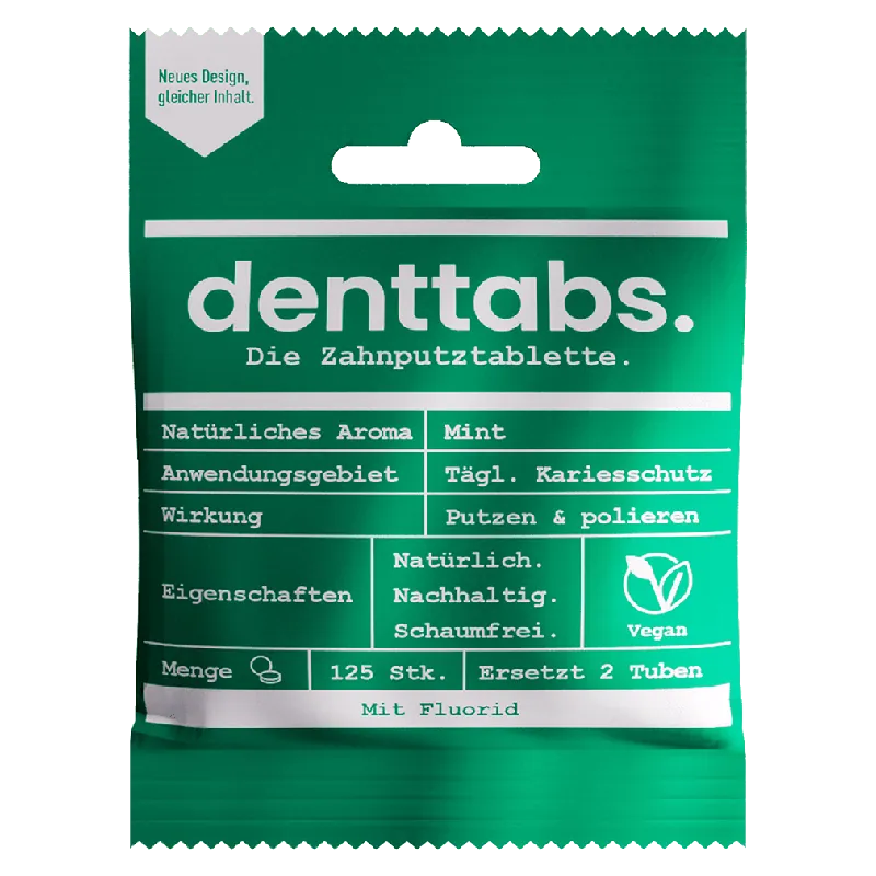 Zahnputztabletten Mint mit Fluorid Hochwertig