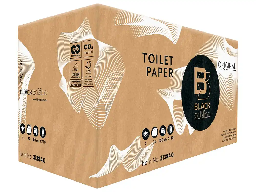 Günstig memo Handelsware BlackSatino Toilettenpapier Kompaktrollen, 24 Stk. 1 Stück