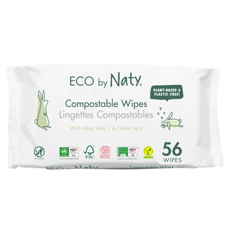 Bestpreis Naty Eco by Feuchttücher Aloe Vera, kompostierbar 12 x 56 Stück