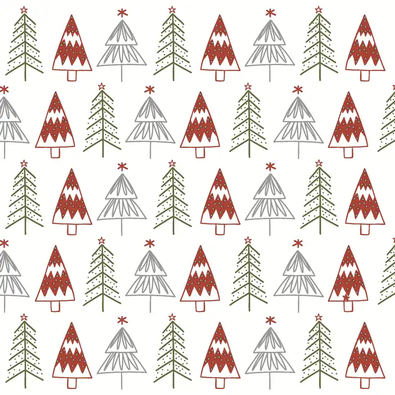 Paper + Design Motivserviette 3-lagig 25×25 cm „Fun trees red“ 12 x 1 Stück Gratis Versand