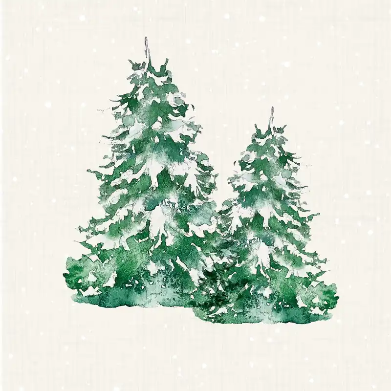 Paper + Design Motivserviette 3-lagig 33×33 cm „Fir trees“ 12 x 1 Stück Ab Werk