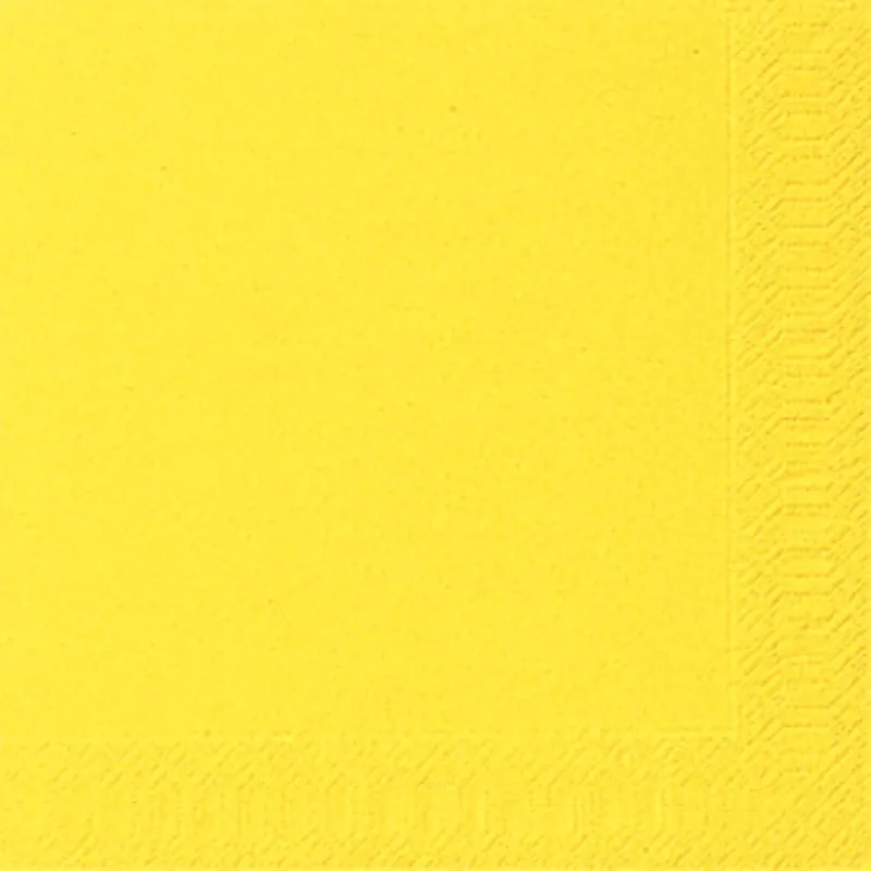 Paper + Design Serviette unifarben 3-lagig 33×33 cm yellow 12 x 1 Stück Direkt Vom Hersteller