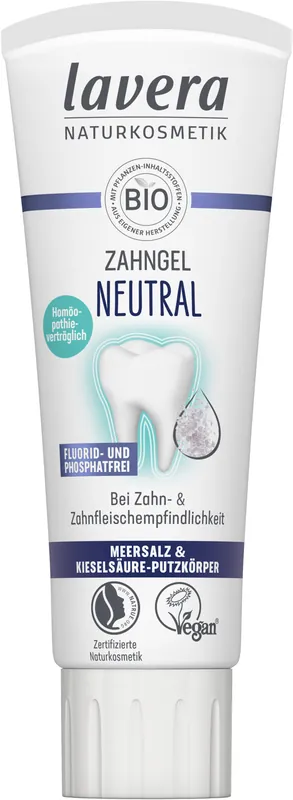Neu lavera Neutral Zahngel Fluoridfrei 4 x 75ml