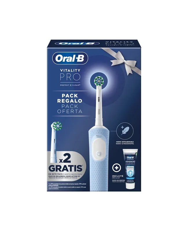 Expressversand Oral-B Vitality Pro Protect Zahnbürste + 2 Ersatzteile + Zahnpasta