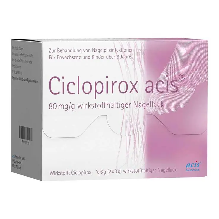 Ciclopirox acis 80 mg / g wirkstoffhalt.Nagellack, 6 g Schneller Versand