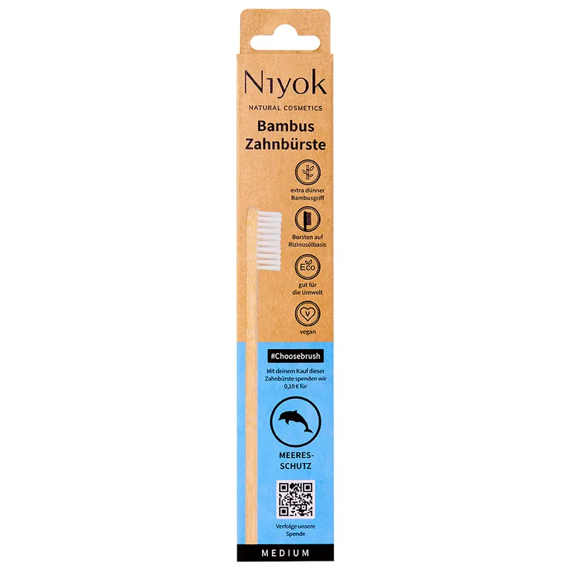 Super-Preis Niyok Choosebrush – Bambus Zahnbürste mit Spende: Meeresschutz 5 x 1 Stück