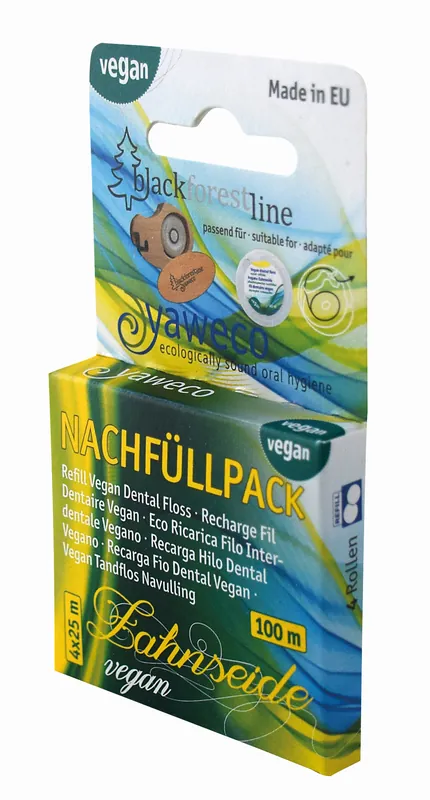 yaweco Nachfüllpack Vegane Zahnseide aus PLA, 100 m (4 Rollen à 25 m). Rein pflanzlich. 6 x 1 Stück Jetzt Kaufen