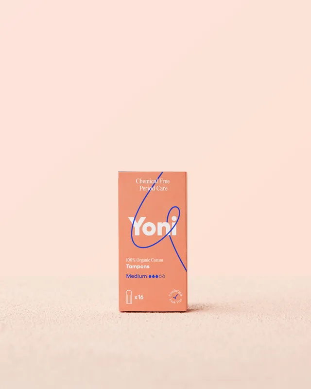 Geprüft Yoni Tampons – normal – 100 % Bio-Baumwolle – 12 x 16 Stück