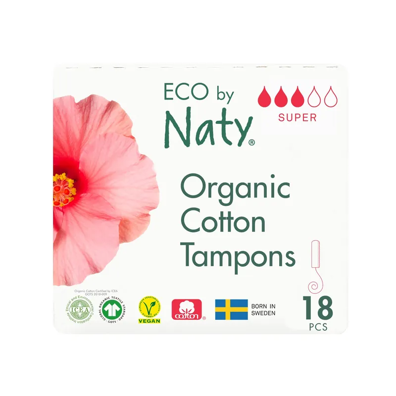 Heute Kaufen Eco by Naty Tampons Super, 18 Stück je Packung 24 x 18 Stück