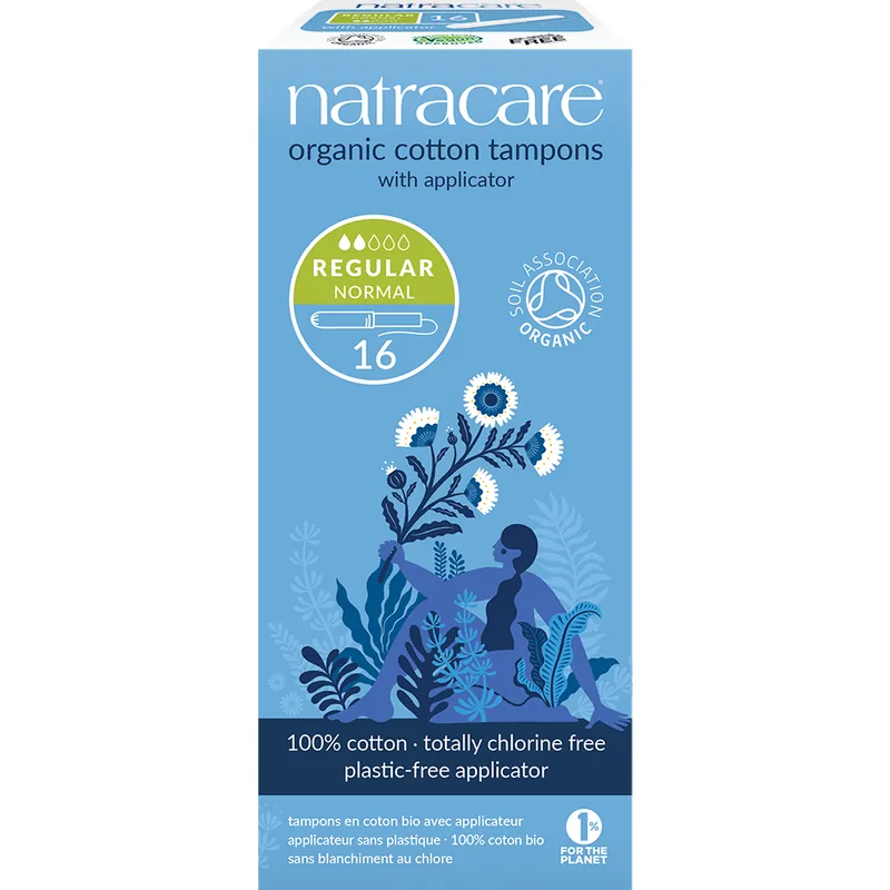 Natracare Tampons mit Applikator Regular 16 Stück Neu