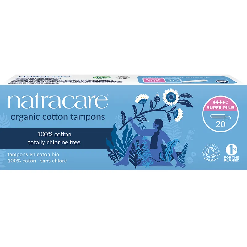 Natracare Tampons Super Plus ohne Applikator 20 Stück Handgefertigt