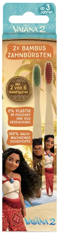 Outdoor Freakz Disney’s VAIANA Kinder Bambuszahnbürsten 2er 12 x 2 Stück Beliebt