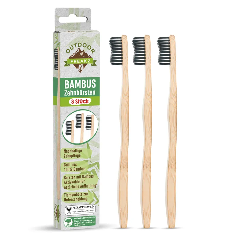 Direkt Vom Hersteller Outdoor Freakz 3er Set Bambus Zahnbürste 120 x 3 Stück