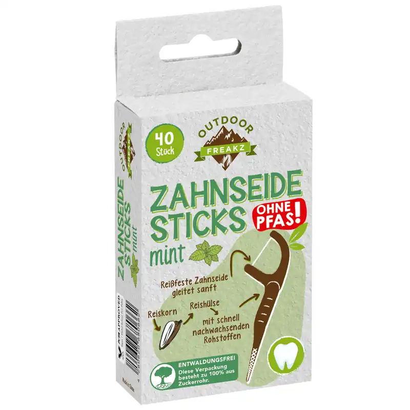 Outdoor Freakz Zahnseide Sticks mit Reishülsen 10 x 30m Jetzt Bestellen