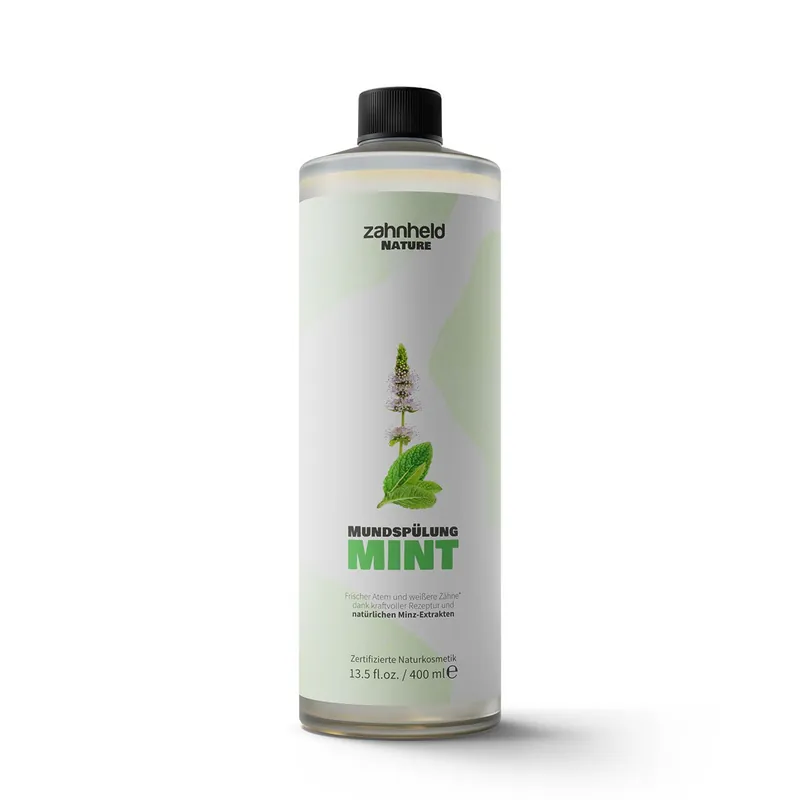 Finale Aktion zahnheld Mundspülung MINT – Frischer Atem und strahlende Zähne 12 x 400ml