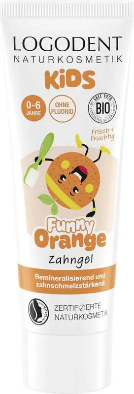 Logona Kids Zahngel Funny Orange 75ml Abverkauf