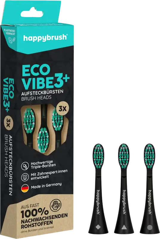 Online Kaufen ECO VIBE 3+ Aufsteckb\\u00fcrsten Schwarz-Mint