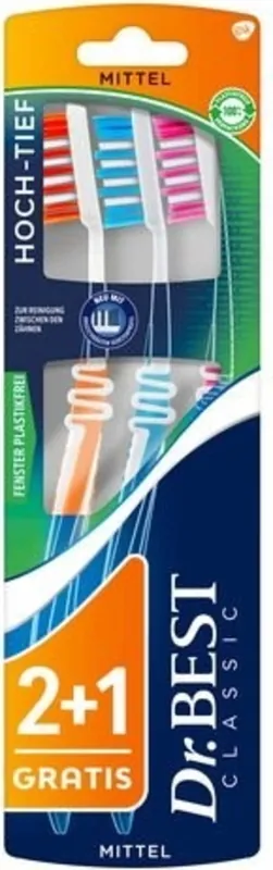 Classic Zahnb\\u00fcrste Hoch-Tief Mittel 2+1 Angebot