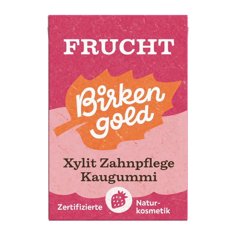 Neuheit Birkengold Zahnpflege Natur Kaugummi Frucht 20 Stk. 20 x 28g