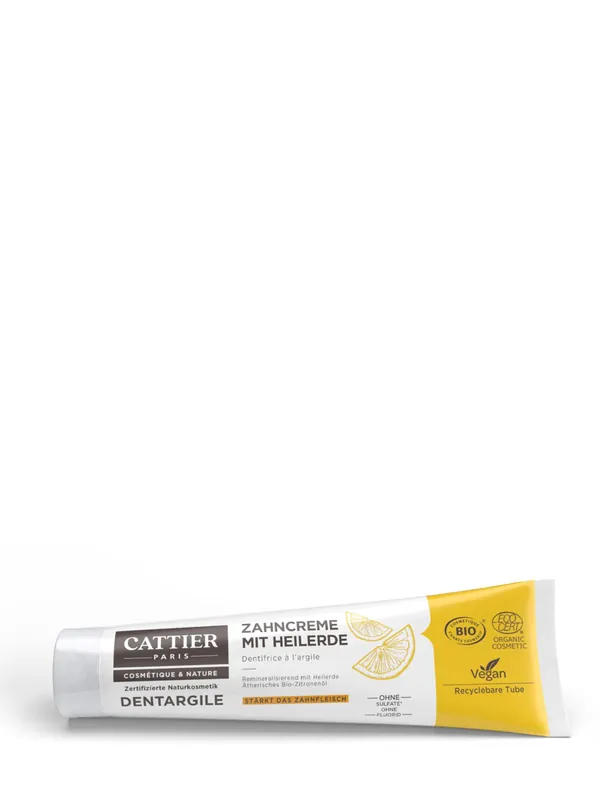 Cattier Paris Cattier Heilerde Zahncreme mit Bio-Zitronenöl 75ml Markenprodukt
