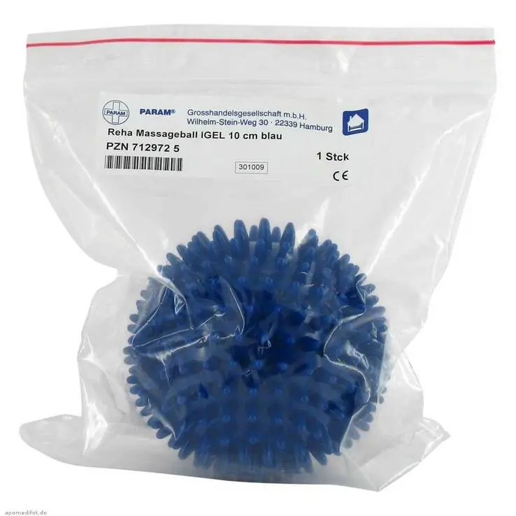 Massageball Igel 10 cm blau, 1 St Limited Edition