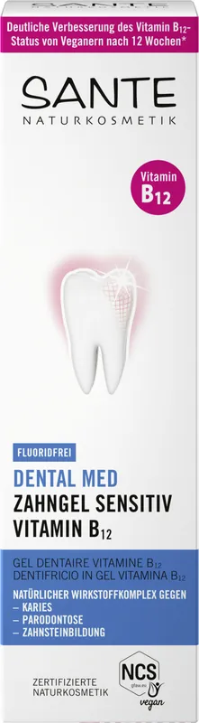 Begrenztes Angebot Sante DENTAL MED Zahngel Vitamin B12 ohne Fluorid 6 x 75ml