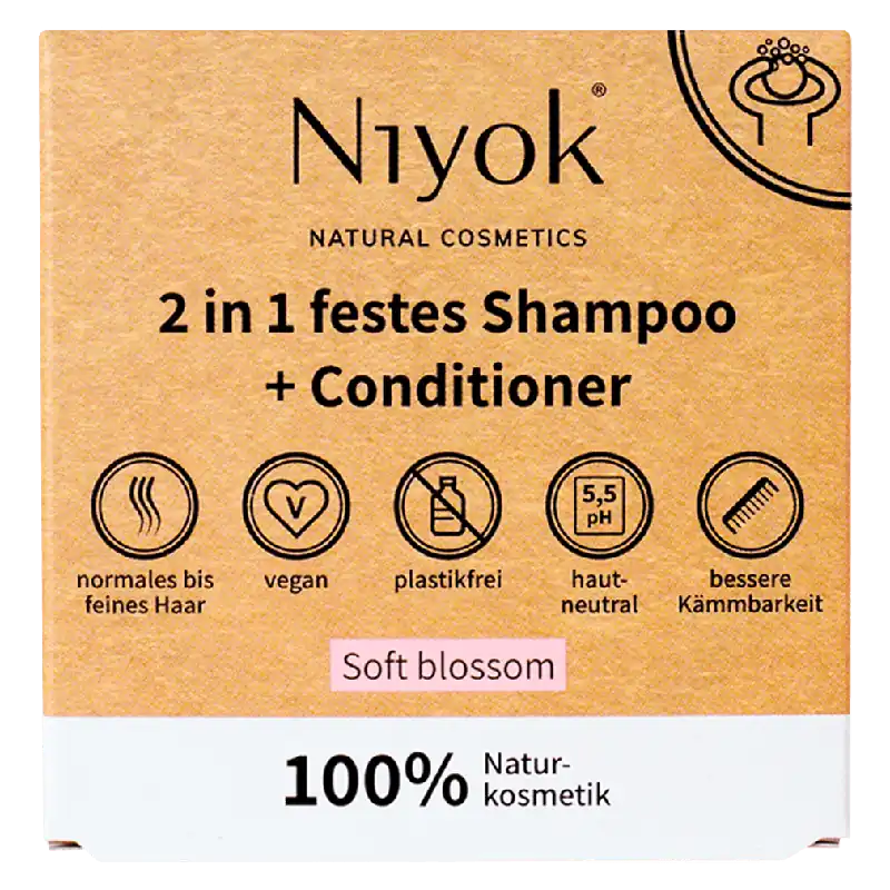 Top-Preis 2 in1 festes Shampoo + Conditioner - soft blossom