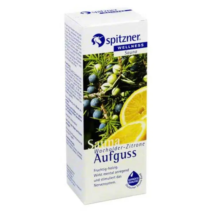 Spitzner Saunaaufguss Wacholder Zitrone Wellness, 190 ml Premium