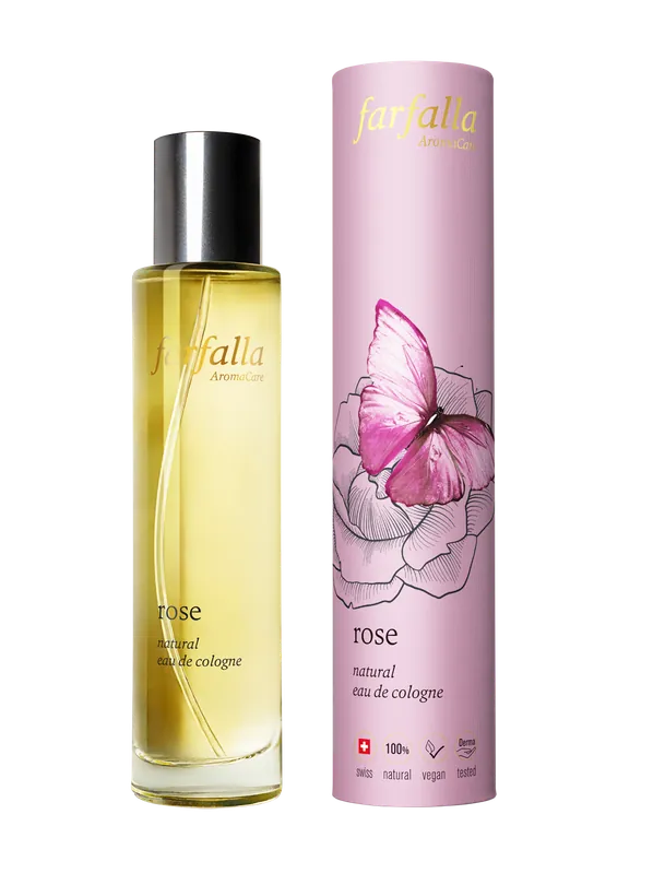 farfalla rose, natural eau de cologne 50ml Zertifiziert