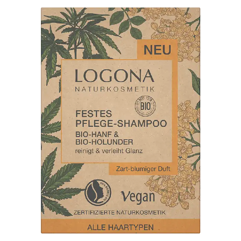 Festes Pflege Shampoo Bio-Hanf & Bio-Holunder Hochwertig