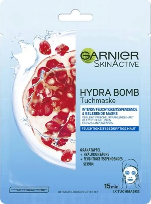 SkinActive HYDRA BOMB Tuchmaske Feuchtigkeitsarme Haut Neu Im Sortiment