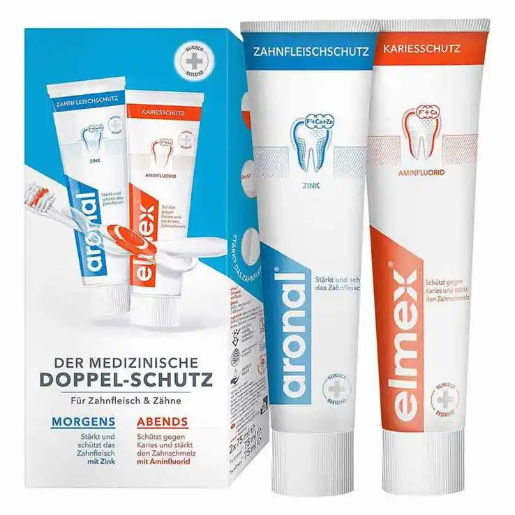 Aronal / Elmex Doppelschutz Zahnpasta, 2X75 ml Jetzt Bestellen