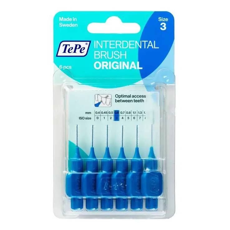 Tepe Interdentalbürste 0,6mm blau, 6 St Mengenrabatt