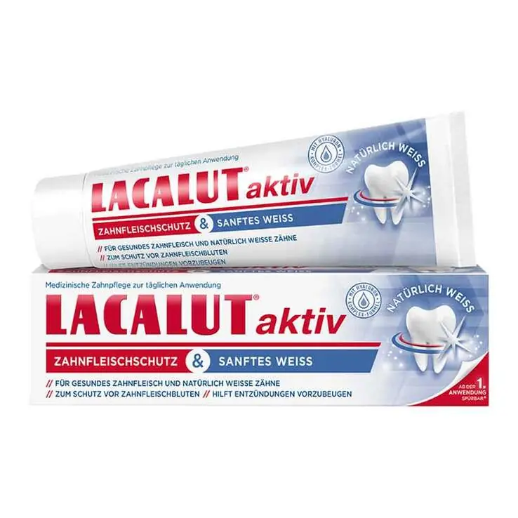 Lacalut aktiv Zahnfleischschutz & sanftes Weiß, 75 ml Neu Im Sortiment