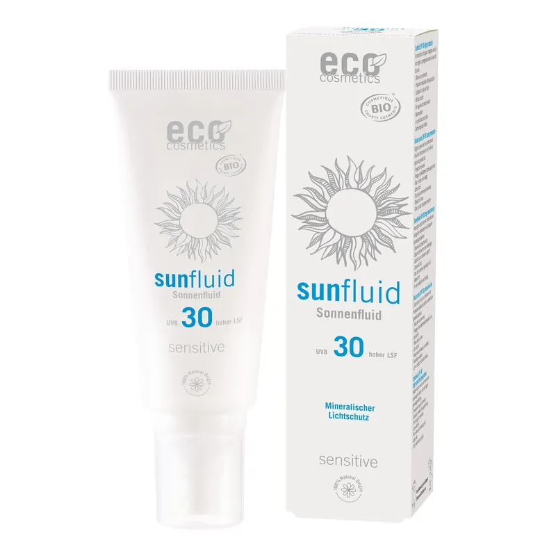 Kostenloser Rückversand eco cosmetics Sonnenfluid LSF 30 sensitive 100ml