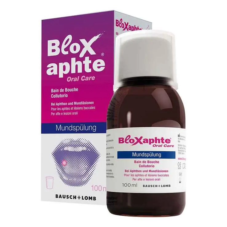 Top-Seller BloXaphte® Oral Care Mundspülung bei Aphthen und Verletzungen im Mund, 100 ml