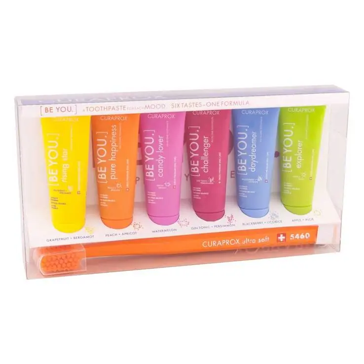 Curaprox be you Mix-Set 6 Zahnpasten + 1-Zahnb., 6X10 ml Knallerangebot