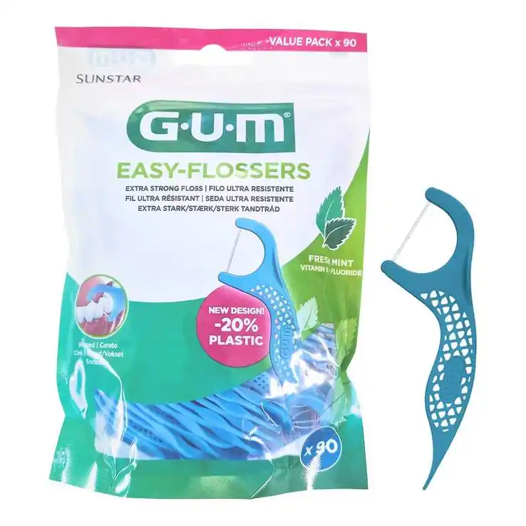 GUM Easy-Flossers Zahnseide inkl.Halter, 90 St Mengenrabatt