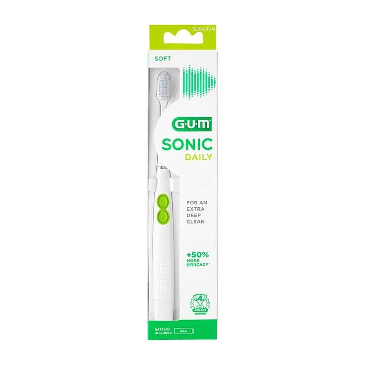 GUM Sonic Daily Schallzahnbürste weiß, 1 St Neue Kollektion