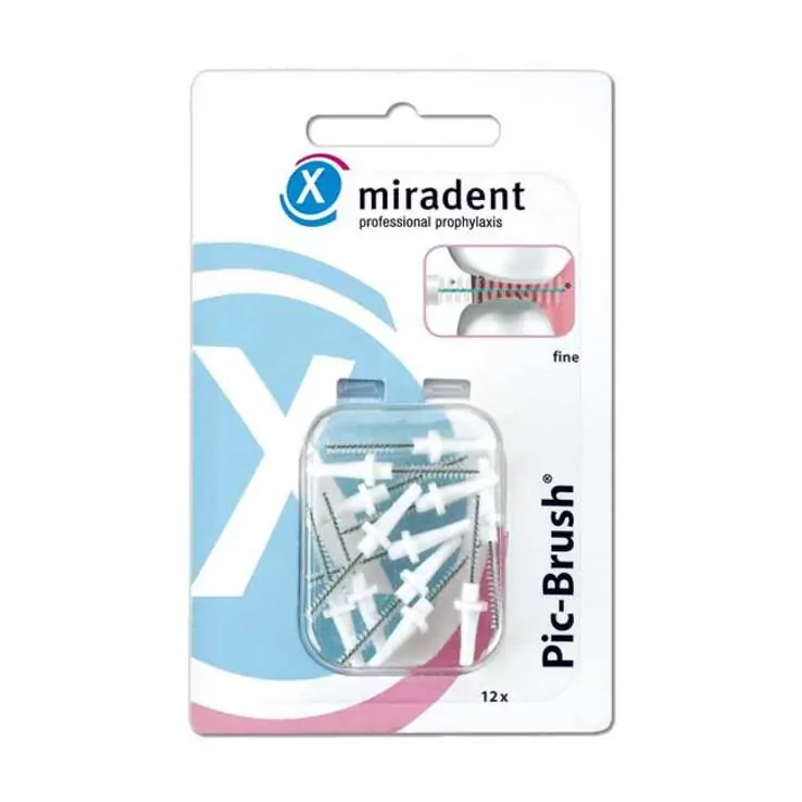Garantierte Lieferung Miradent Interdentalbürste Pic-Brush fein weiß, 12 St