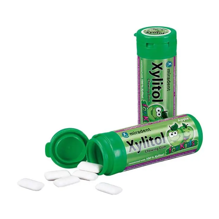 Miradent Xylitol Kaugummi Apfel Kids, 30 g Knallerangebot