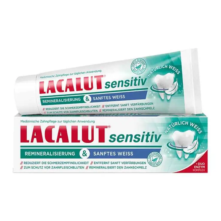 Lacalut sensitiv Remineralisierung & sanftes Weiß, 75 ml Expressversand