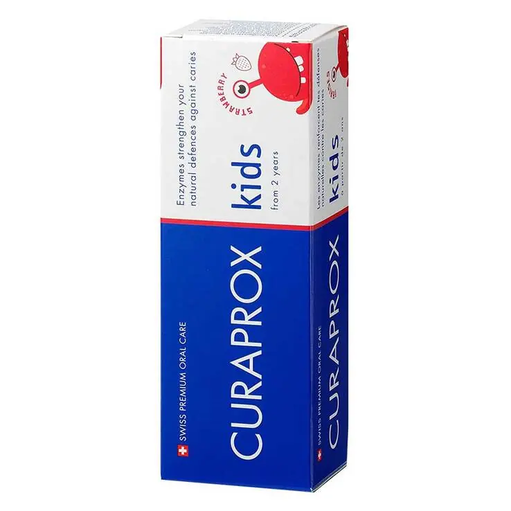 Curaprox kids Zahnpasta Erdbeere ab 2 Jahre 950ppm, 60 ml Geld-Zurück-Garantie